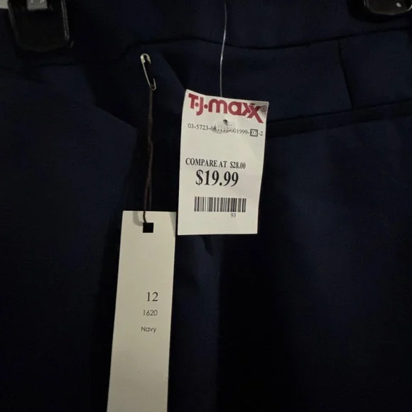 Women’s Dark Blue Business Casual Pants - Picture 3 of 4